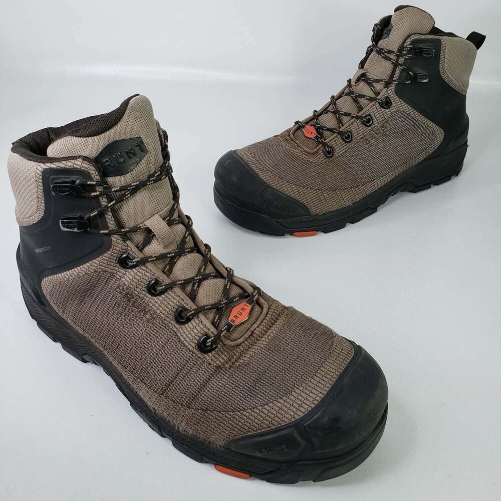 Brunt Ryng Work Boots Men’s Size 11.5 Brown Leather Waterproof Safety